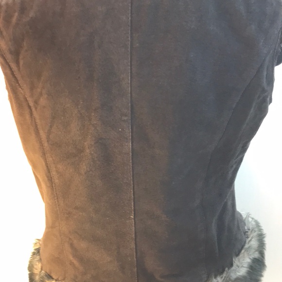 XOXO Leather, Suede & Faux Fur Vest Size Large - Picture 4 of 8